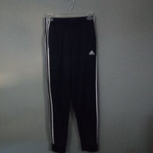 Adidas Black Sweatpants with Iconic Triple Stripes ( Bag H )